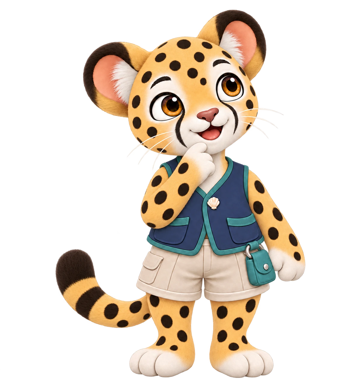 チーターの考えるポーズ